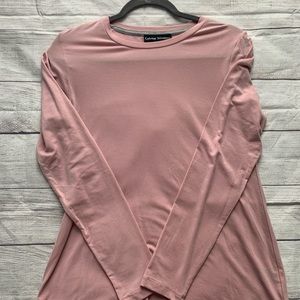 Catherine Malandrino basic long sleeve blush top in a size medium